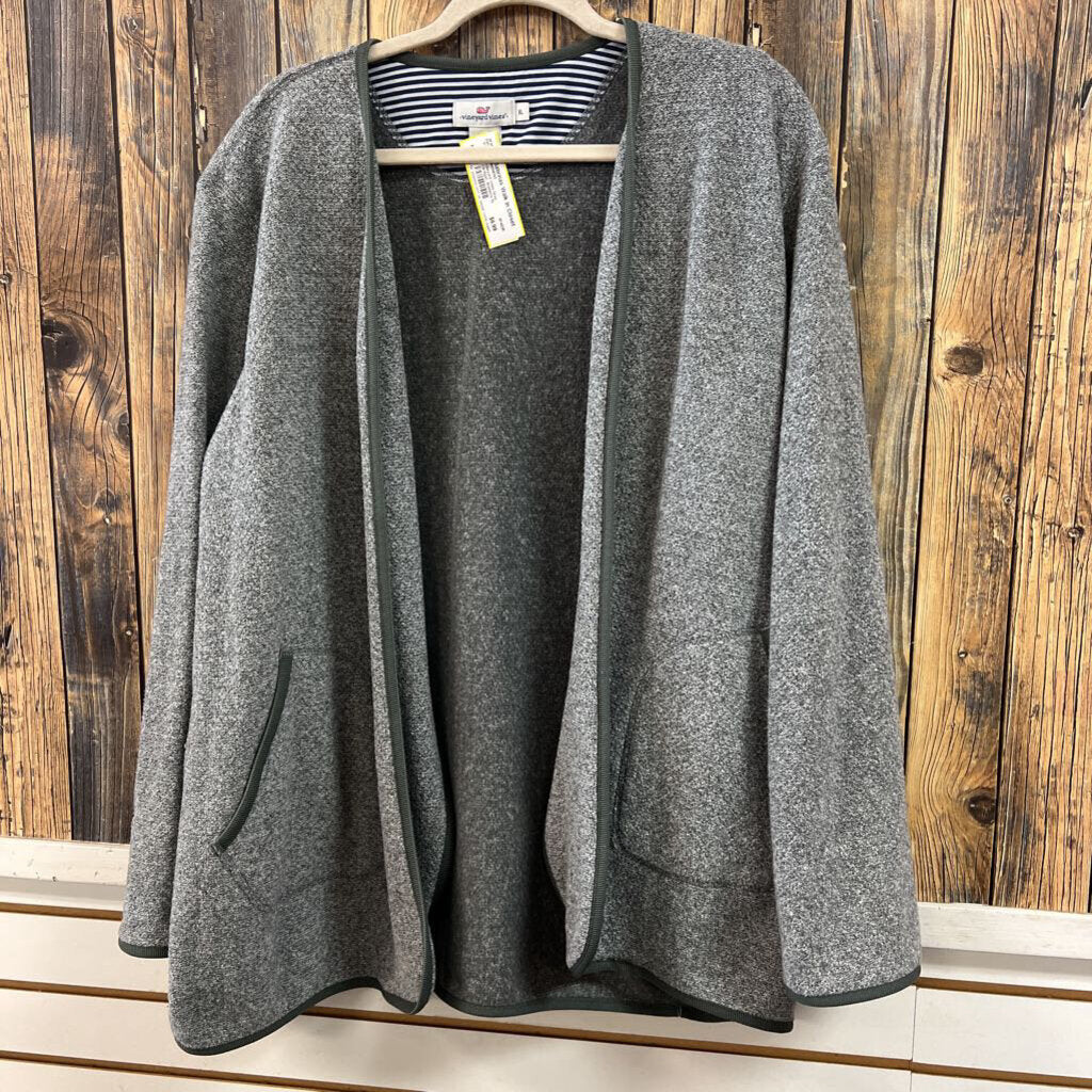 Vineyard Vines Gray Cardigan, Women's XL