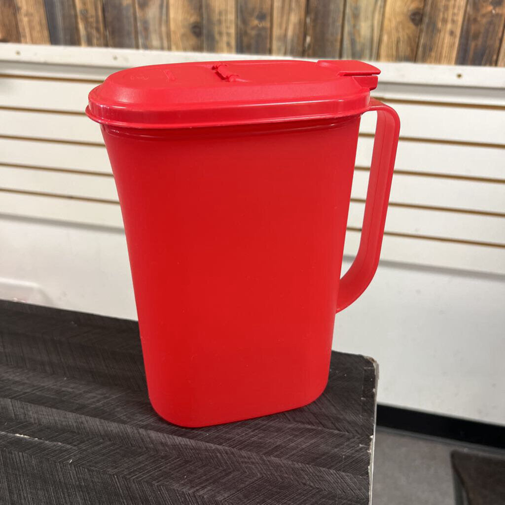 Tupperware Red Pitcher