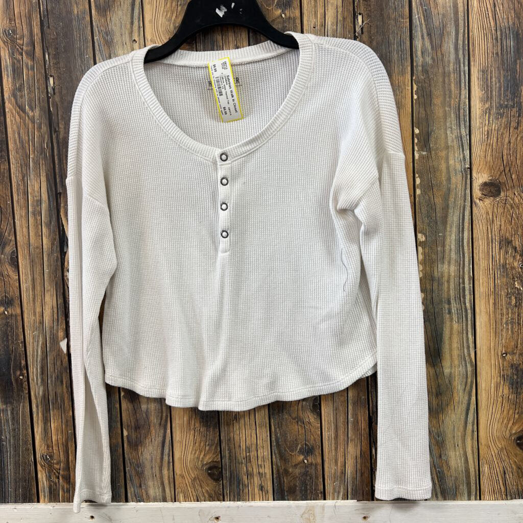 Hollister White Thermal Top, Women's XS