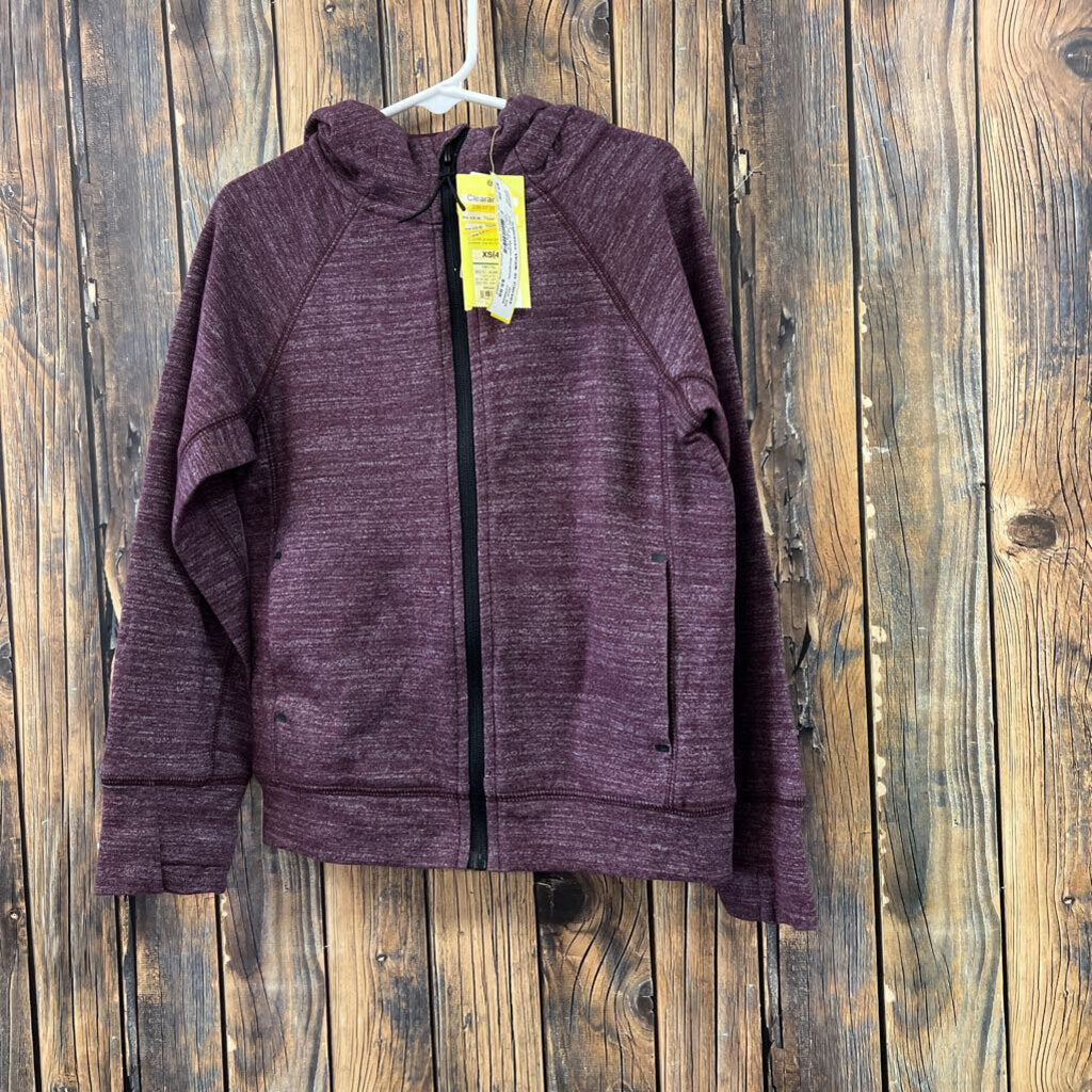 NWT All in Motion Burgundy Jacket, Girls 4/5