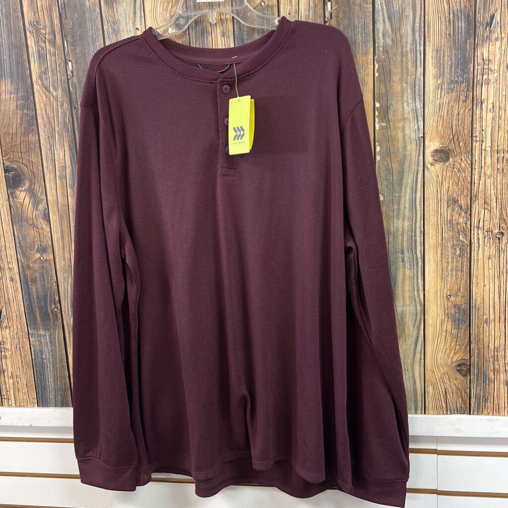 NWT All in Motion Burgundy Shirt, Mens 2X