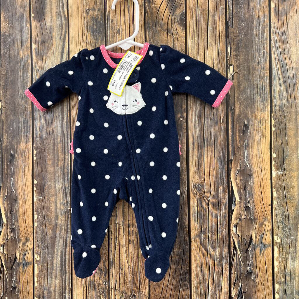 Carters Fleece Cat Sleeper, Girls Preemie