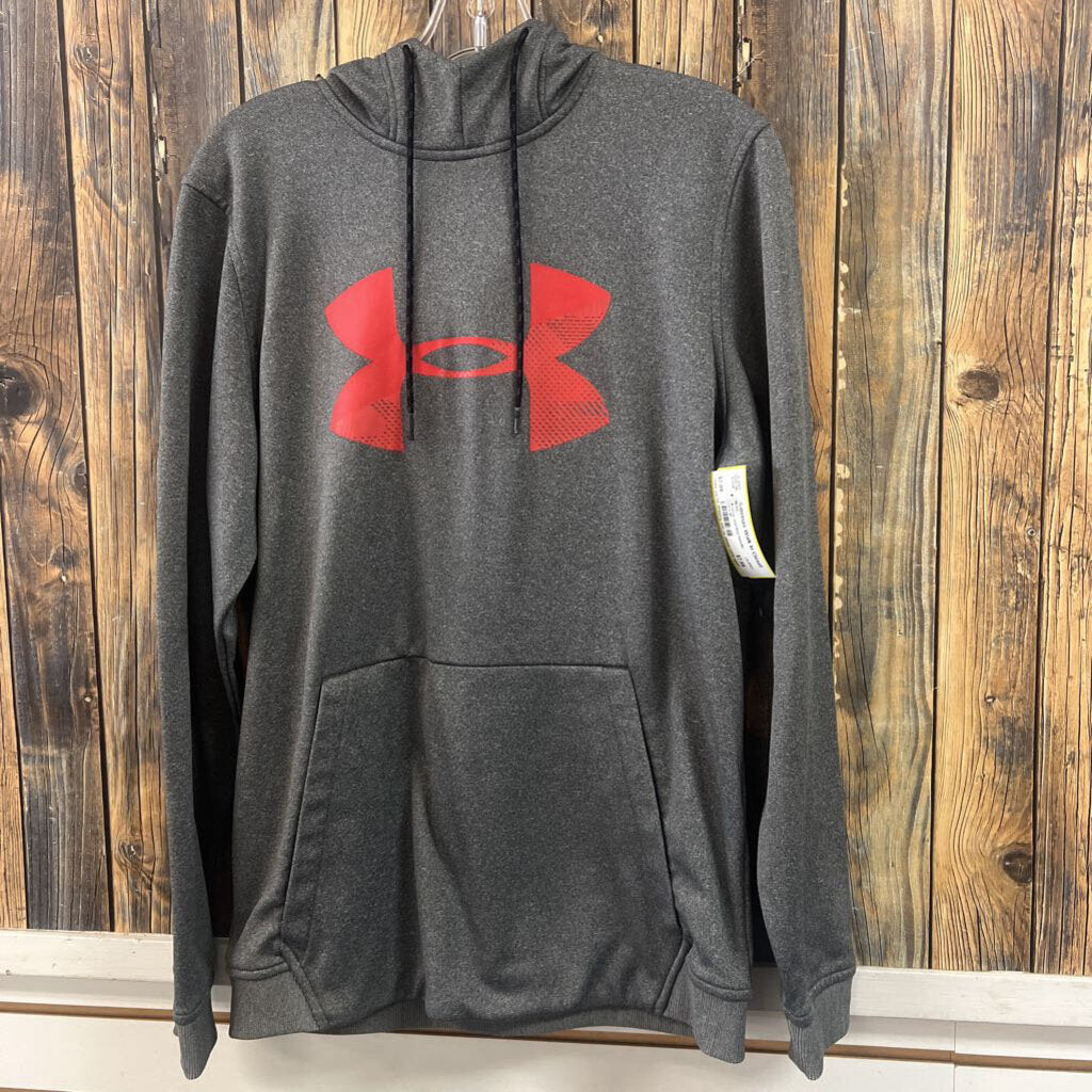UA Gray and Red Hoodie, Men's M