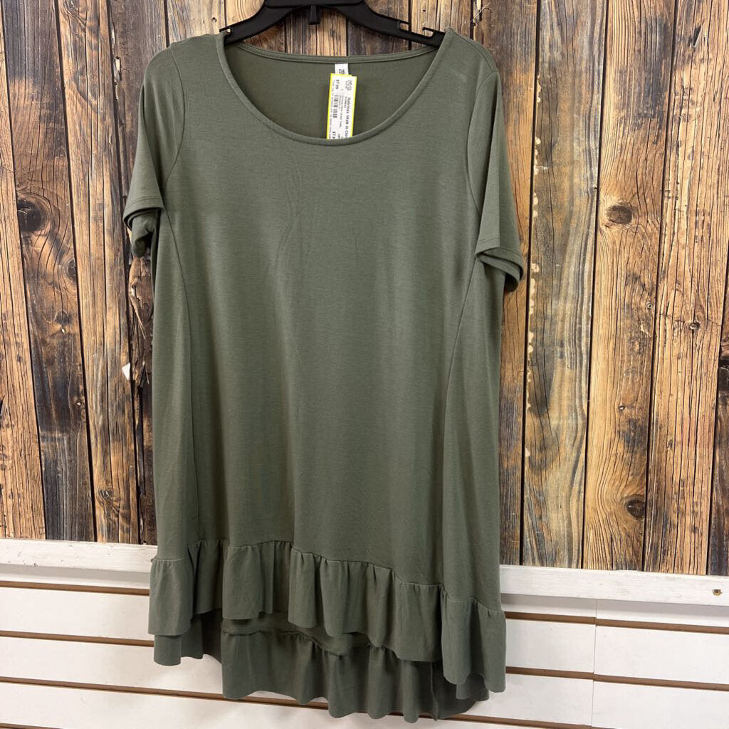 Zenana Olive Green Tunic, Womens S