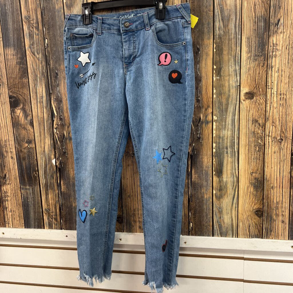 Cat & Jack Painted Jeans, Girls 14