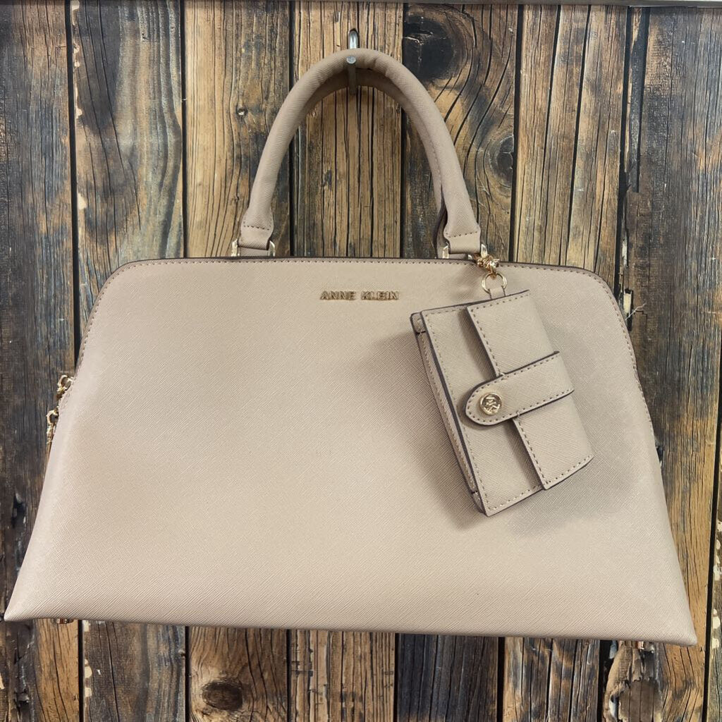 Anne Klein Tan Purse w/ Pouch - 14x9