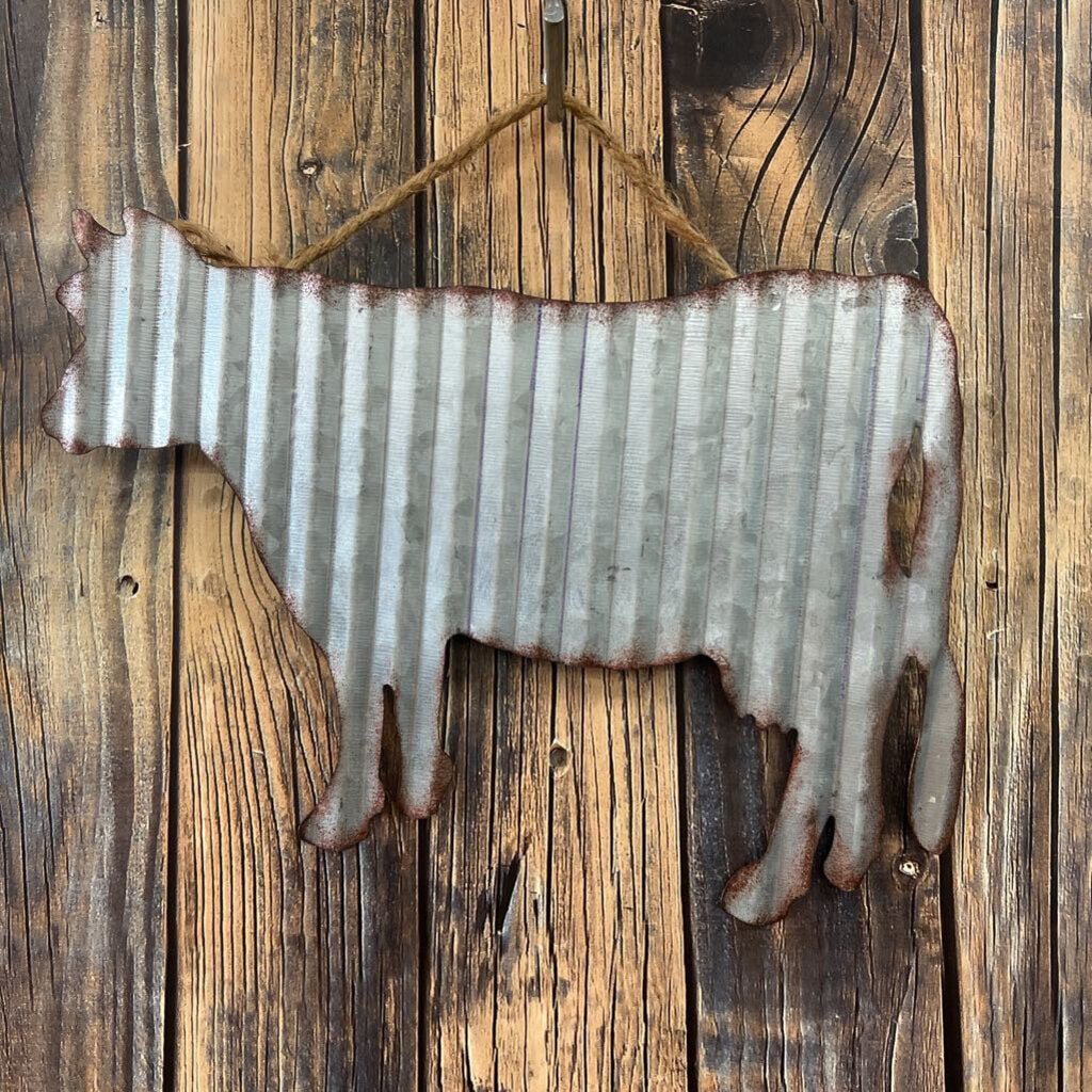 Metal Cow Decor