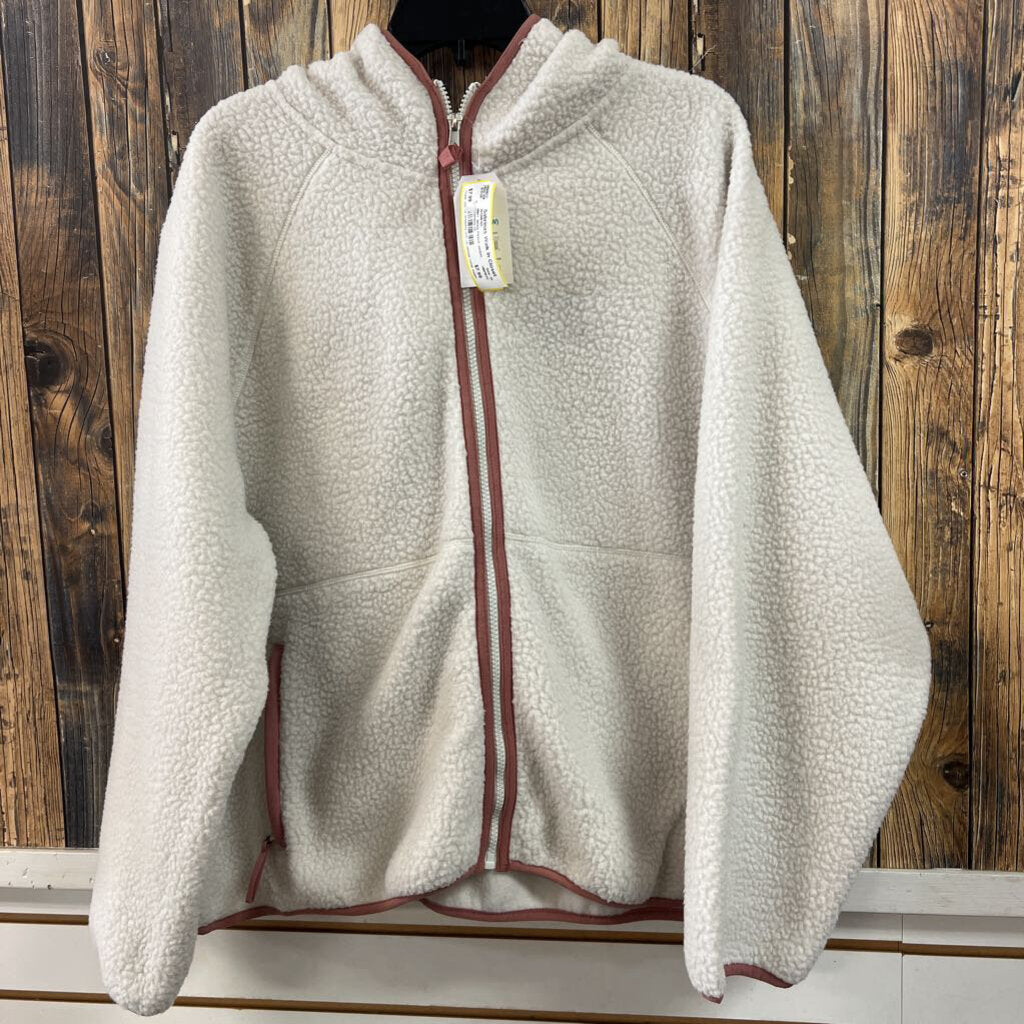 NWT White Fleece Jacket, Womens 1X