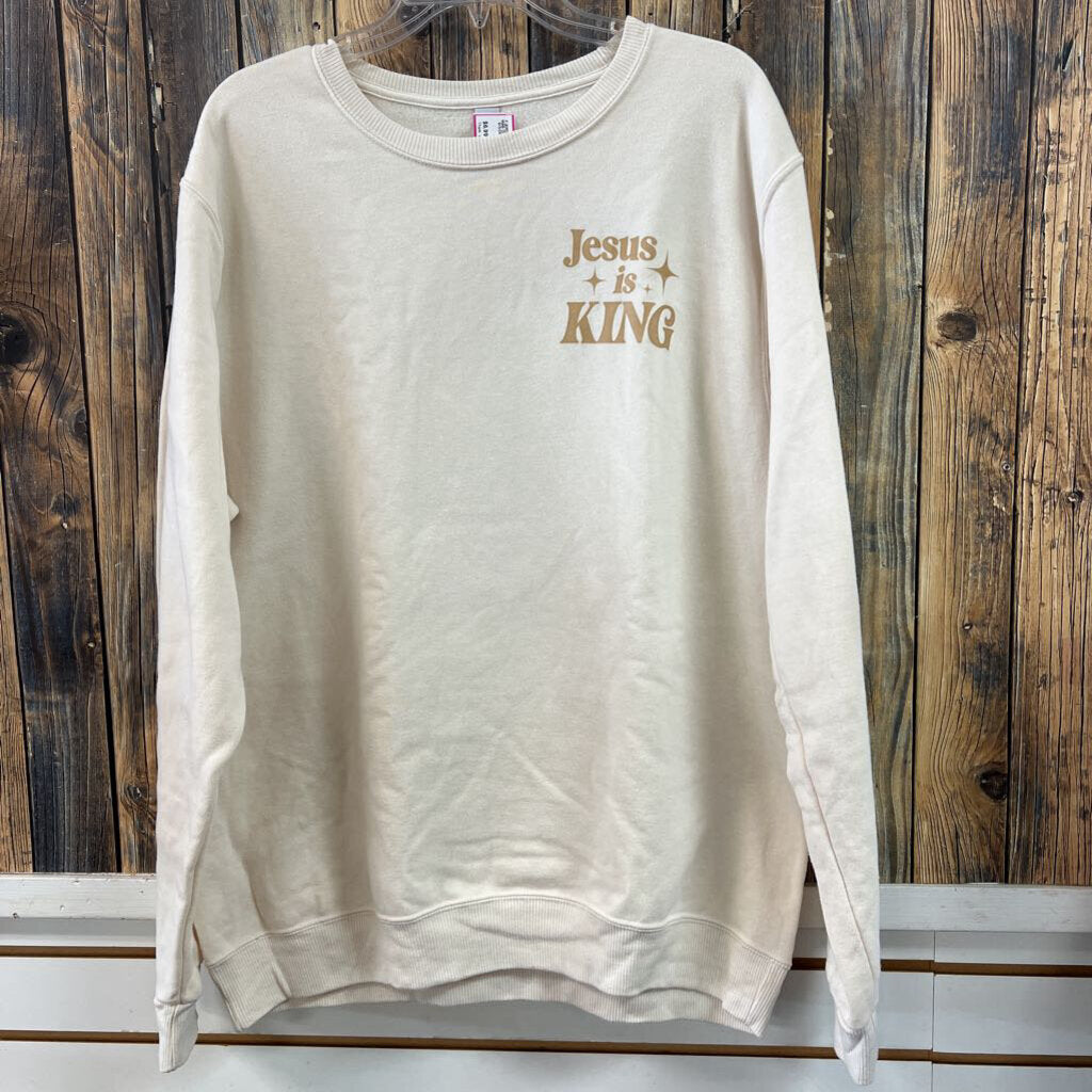Jesus is King Sweatshirt, Womens L