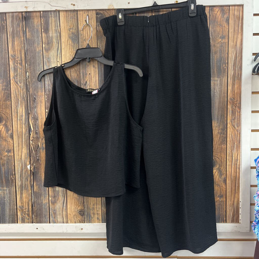 2 PC Black Lounge Set, Womens XL