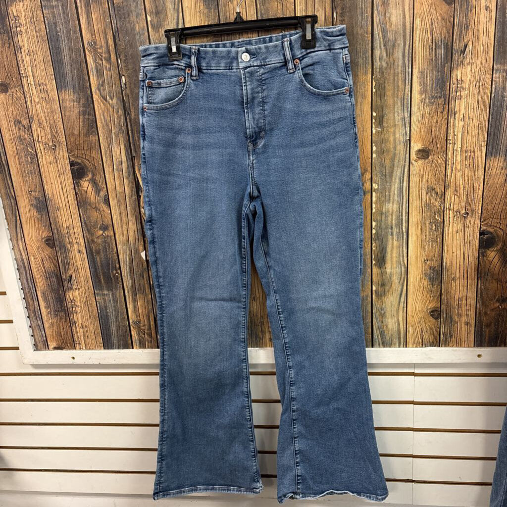 AE High Rise Flare Jeans, Women's 14