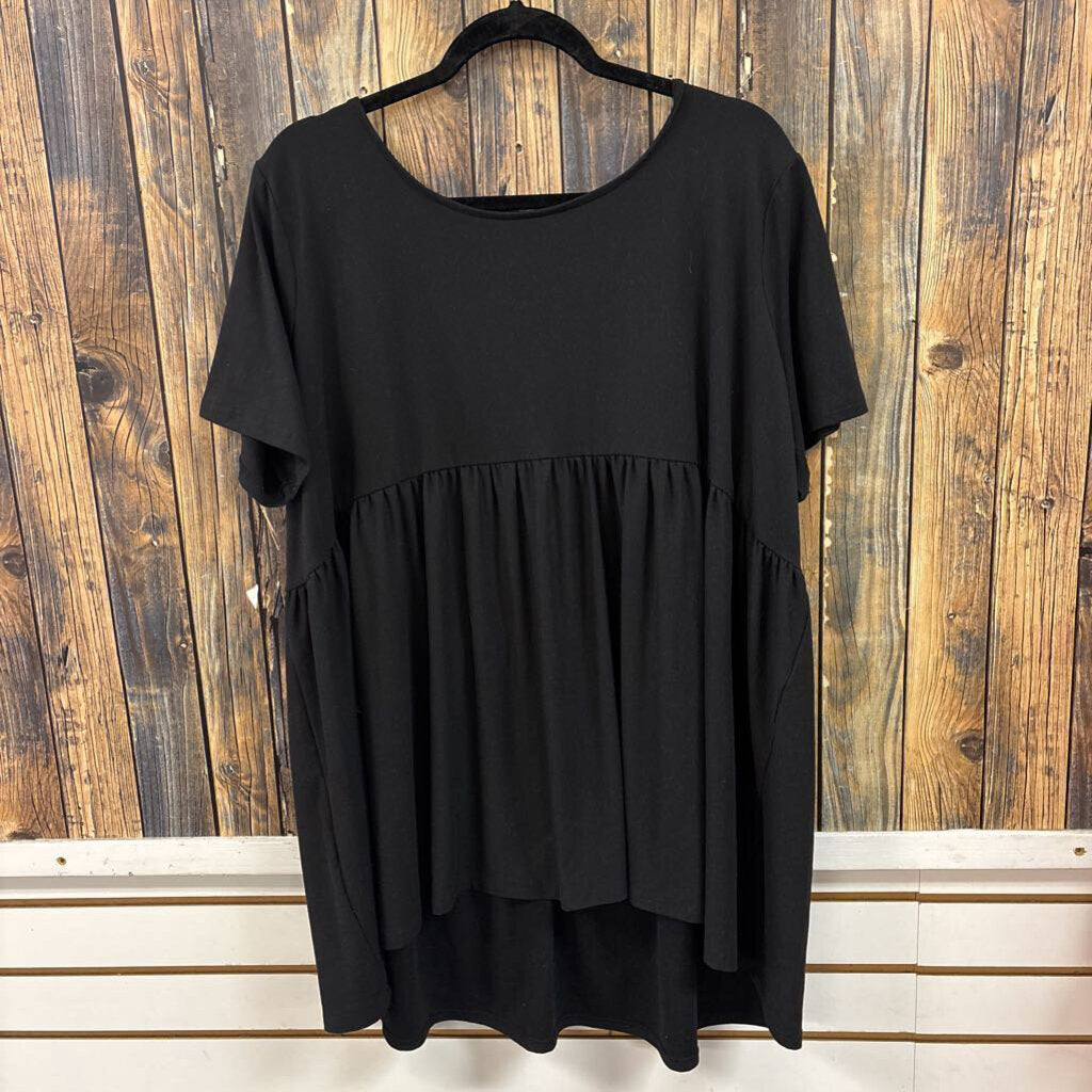 Zenana Black Top, Women's 3X