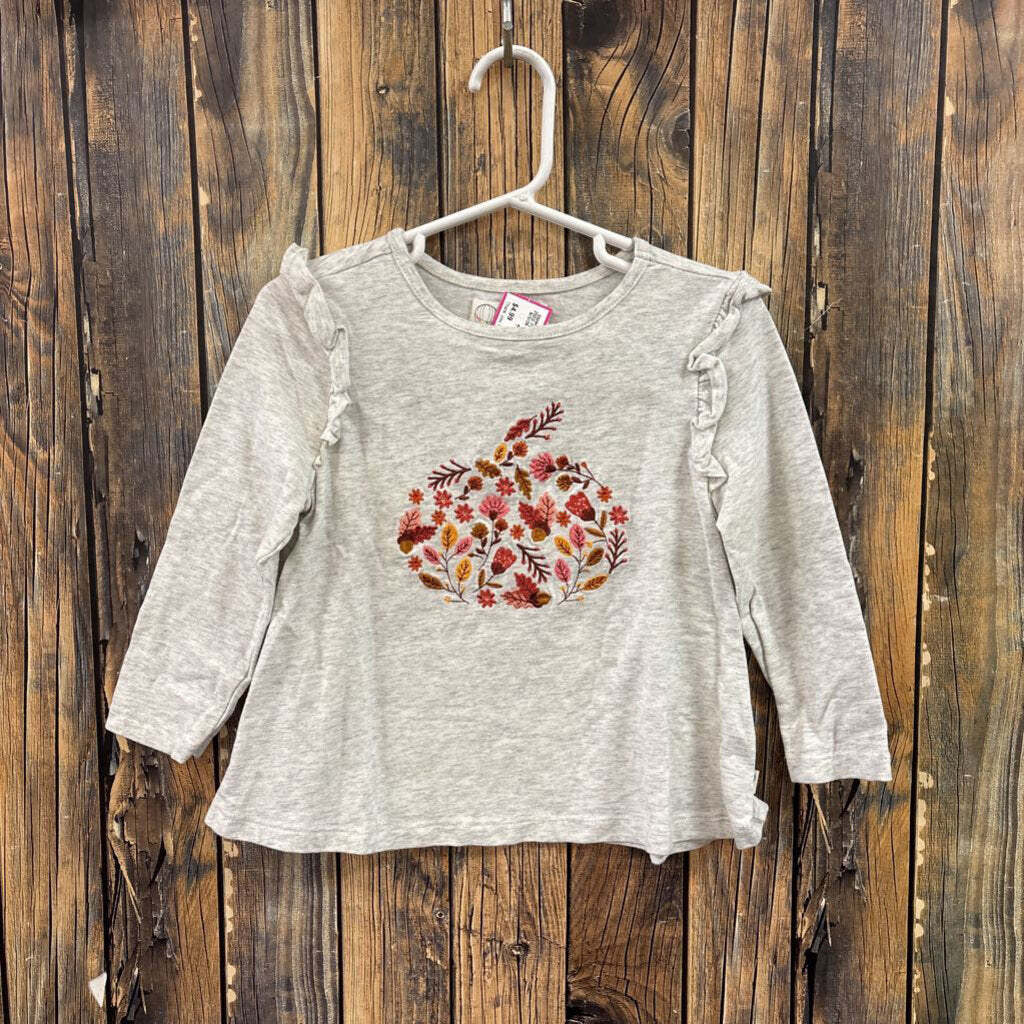 Floral Pumpkin Top, Girl's 3T