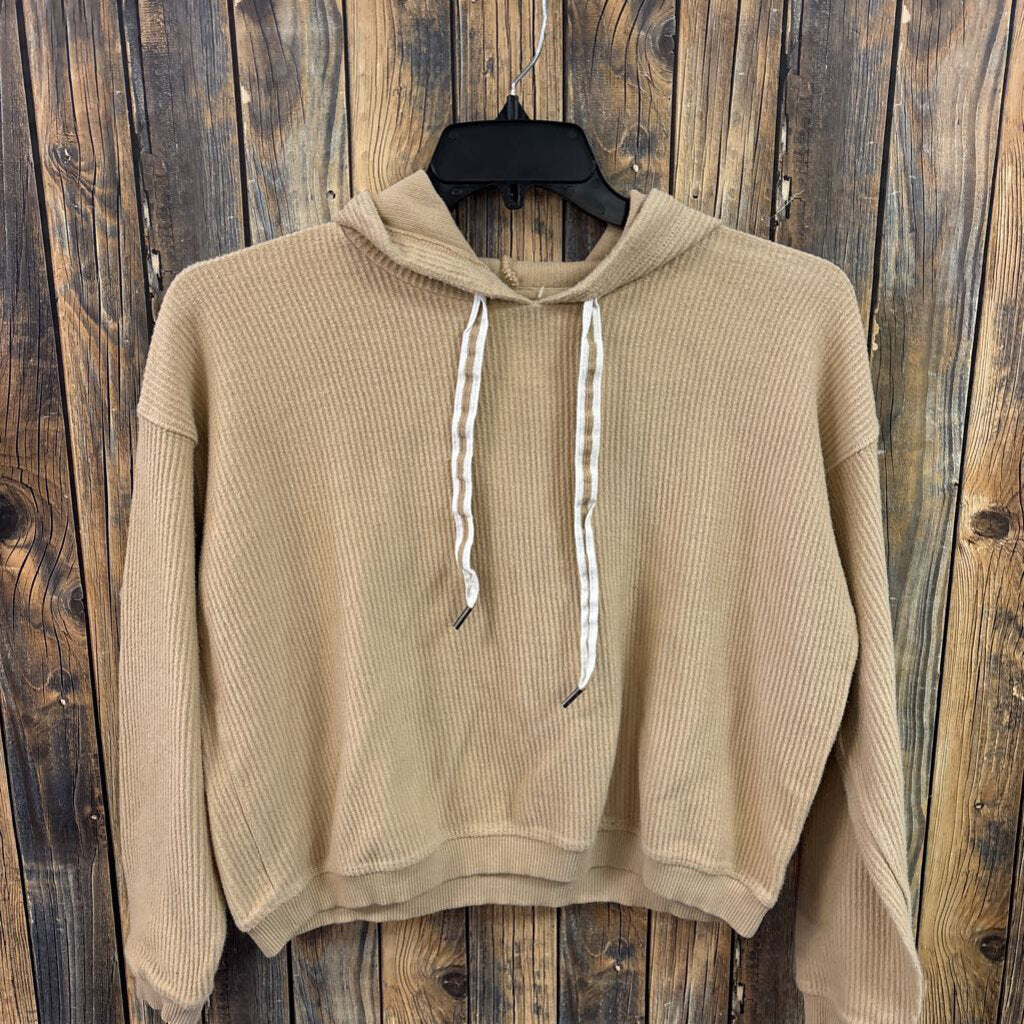 Aerie Brown Ribbed Pullover, Womens XS