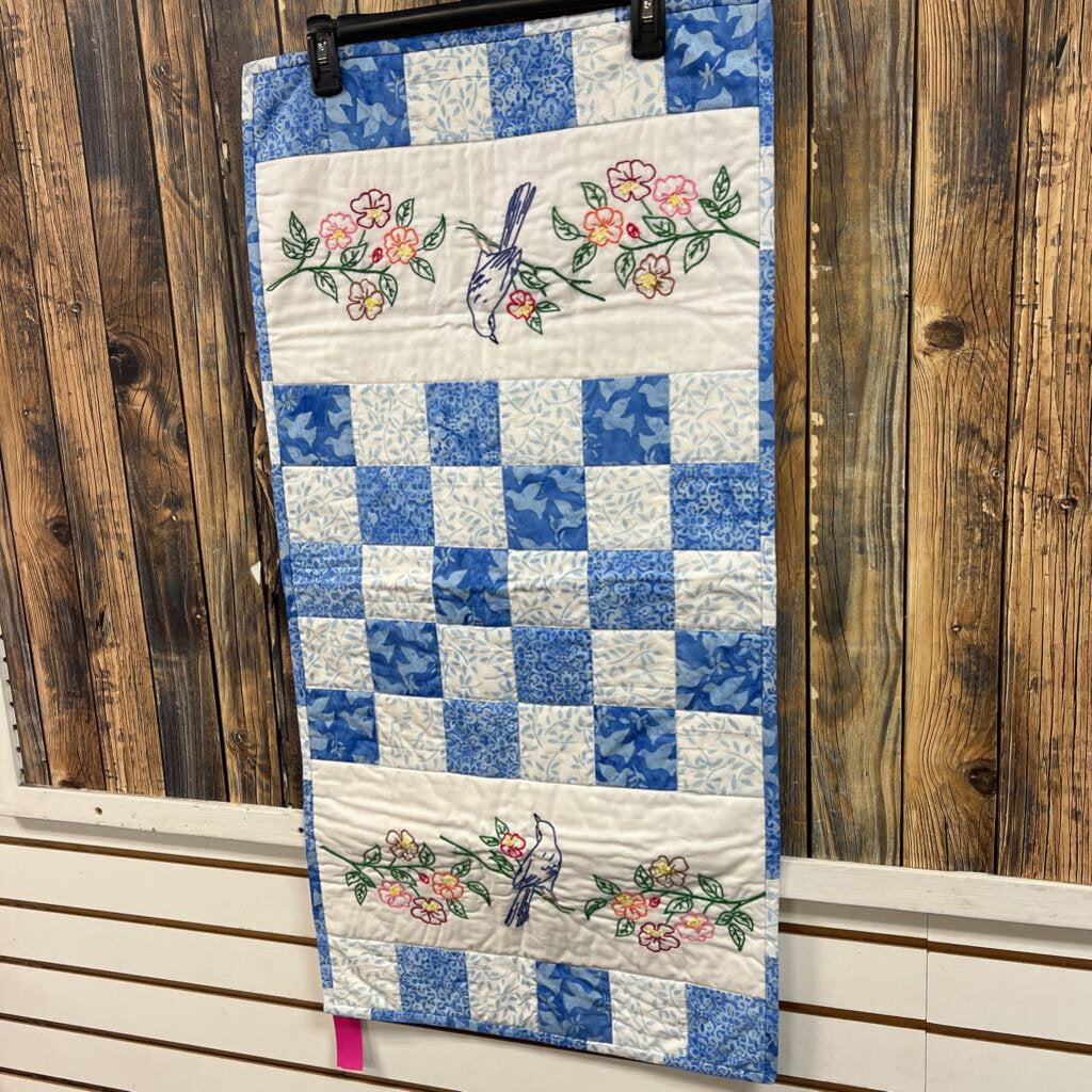 Bird Patchwork Table Runner - 34x18