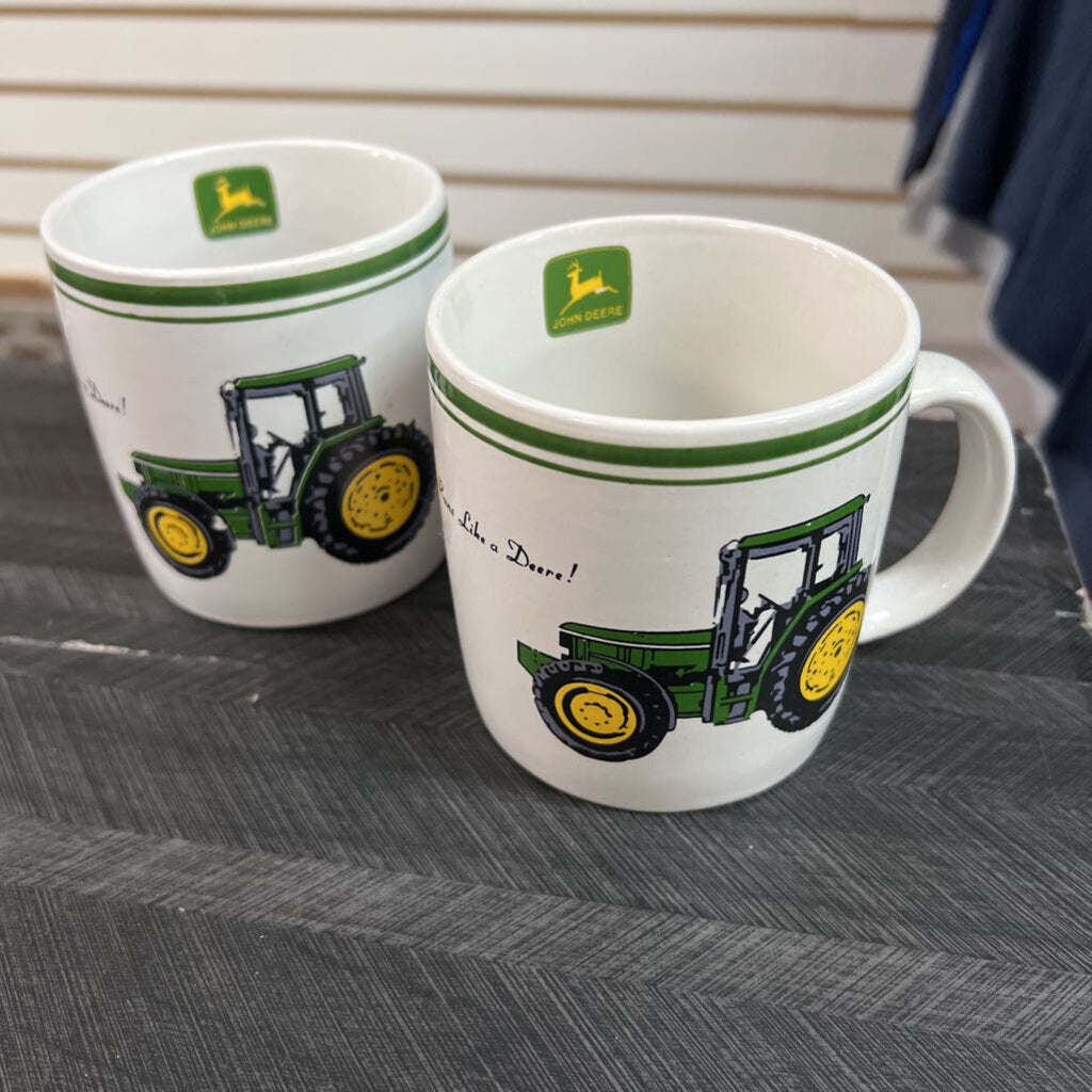 2 John Deere Mugs - NO SHIP