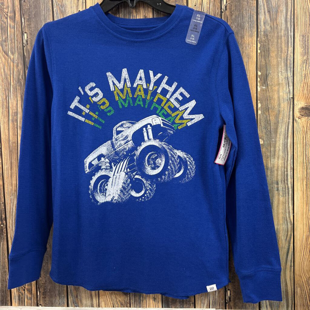 NWT Gap Mayhem Waffle Knit Top, Boys 12