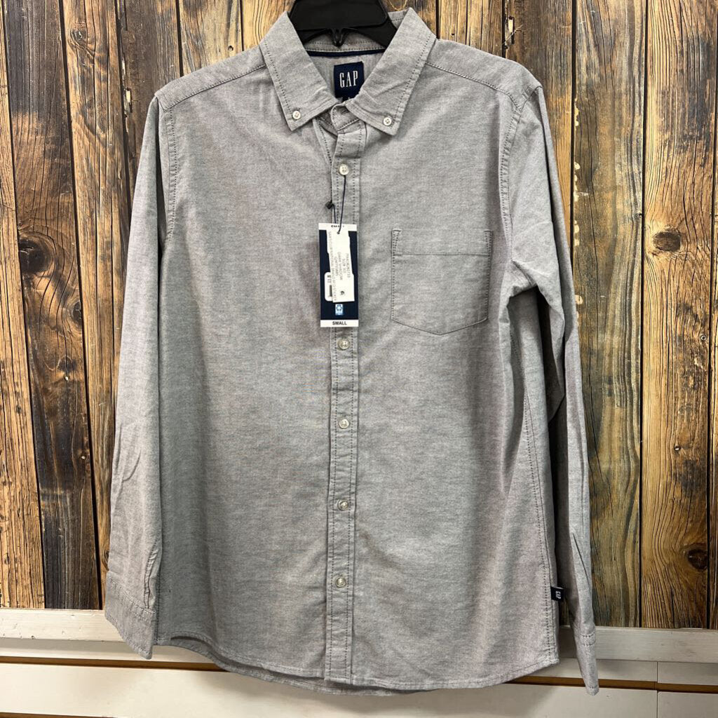 NWT Gap Grey Button Up, Mens S