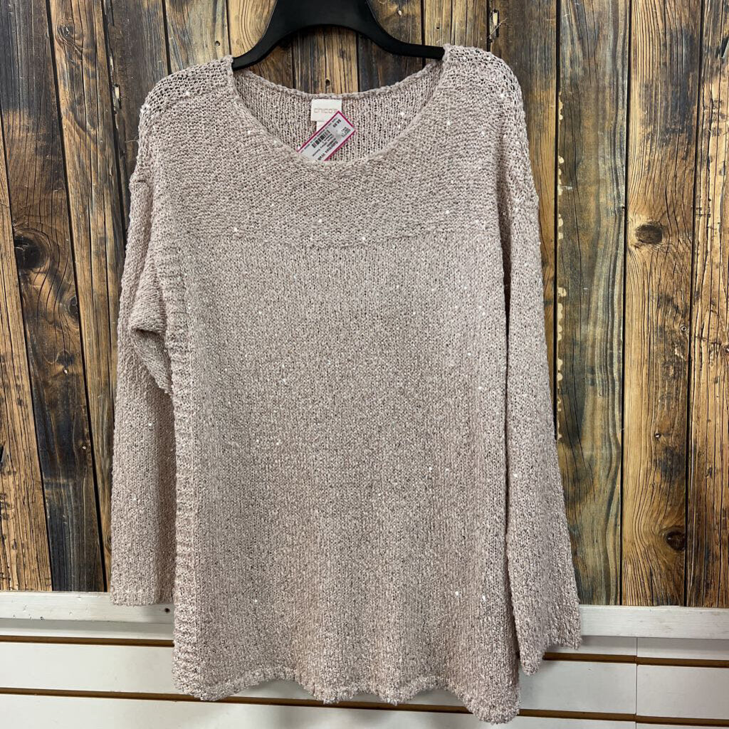 Chicos Glittery Sweater, Womens 2