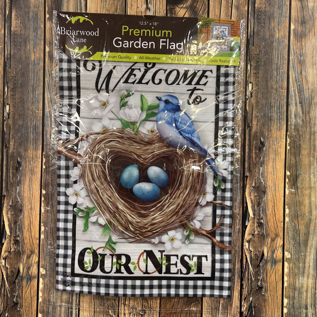 NWT Welcome to Our Nest Flag - 12.5x18 IN