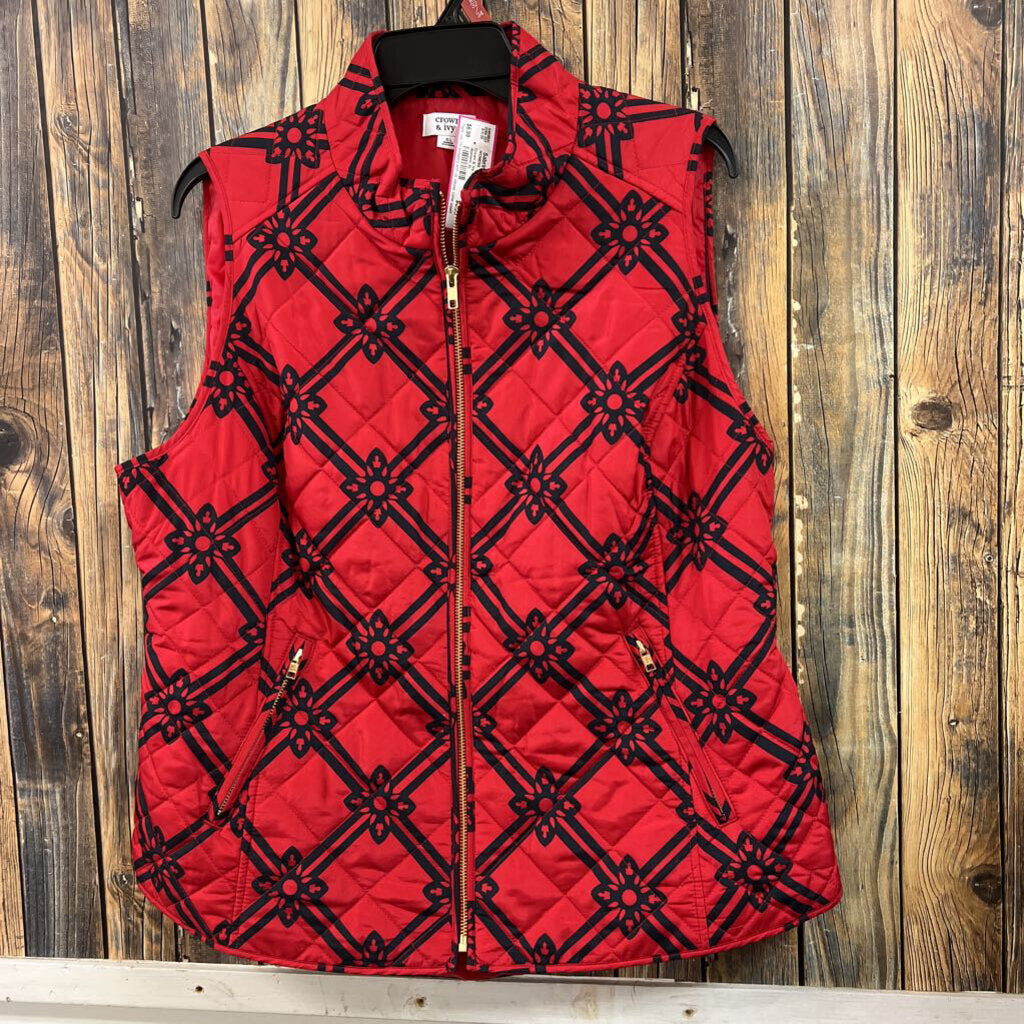 Crown & Ivy Red Vest, Womens XL