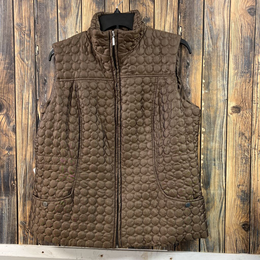 Bronze Puffer Vest, Womens L