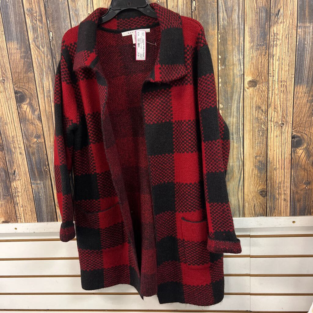 Red & Black Cardigan, Womens XL