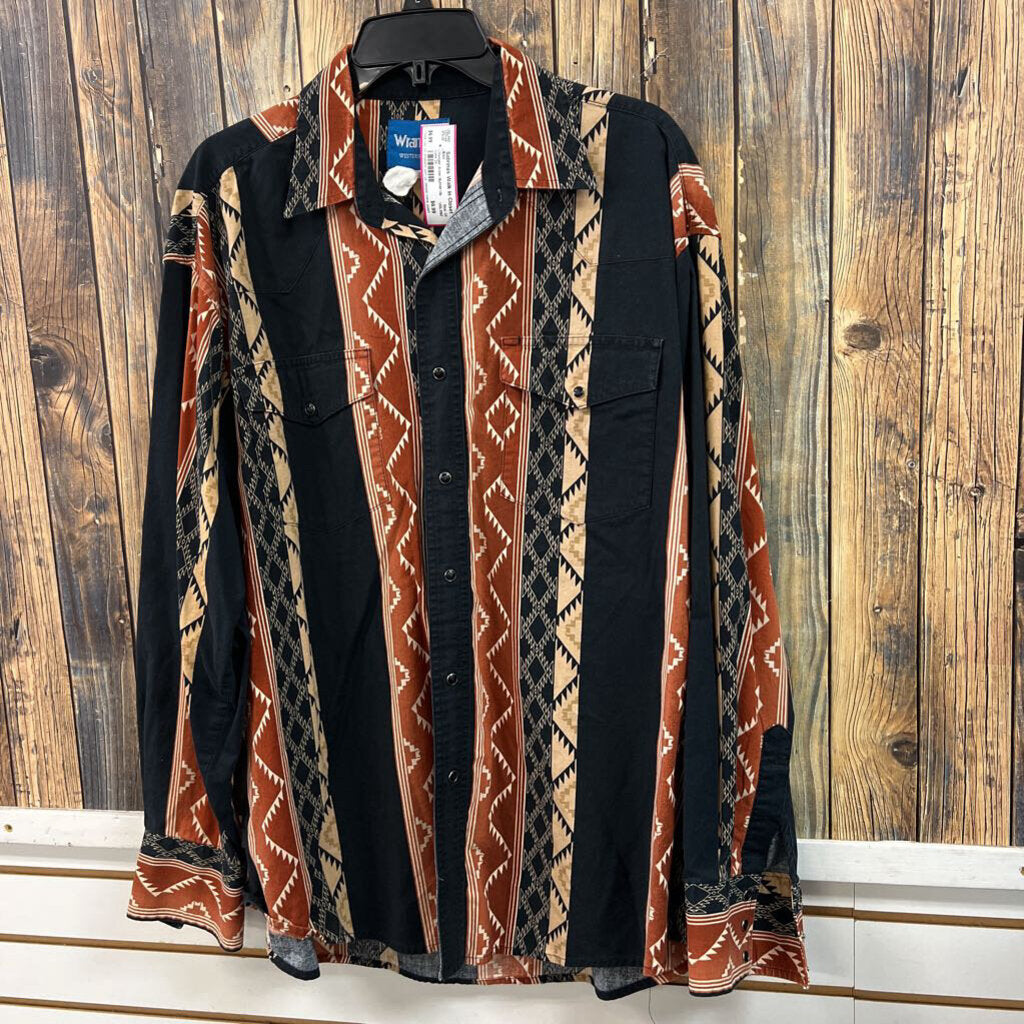 Wrangler Aztec Button Up, Mens 2X