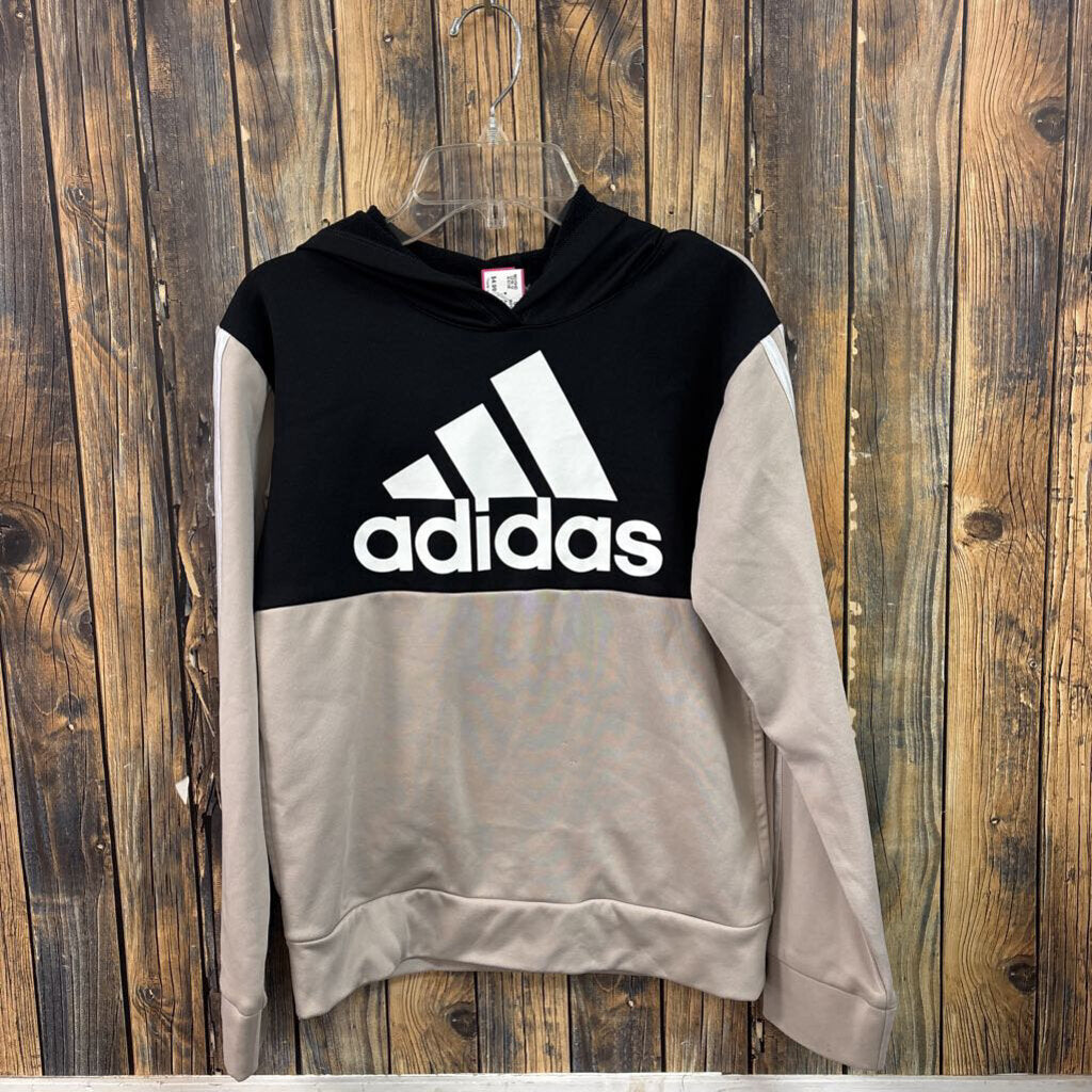 Adidas Black & Tan Hoodie, Boys 10/12