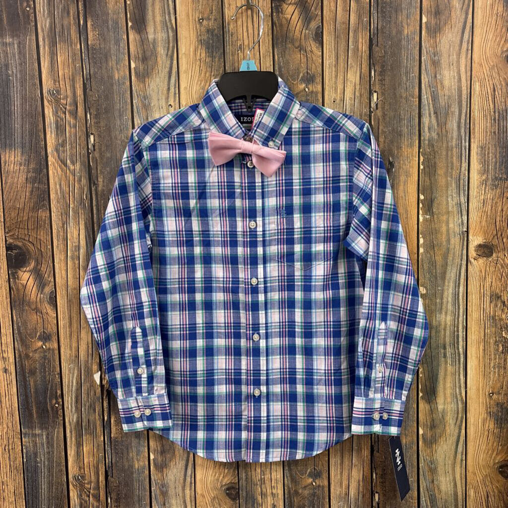 Izod Blue Button Up, Boys 8