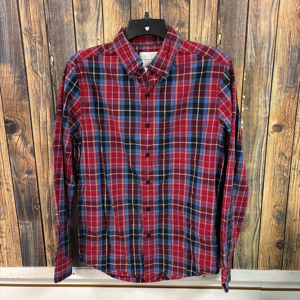 American Eagle Plaid Top, Mens S