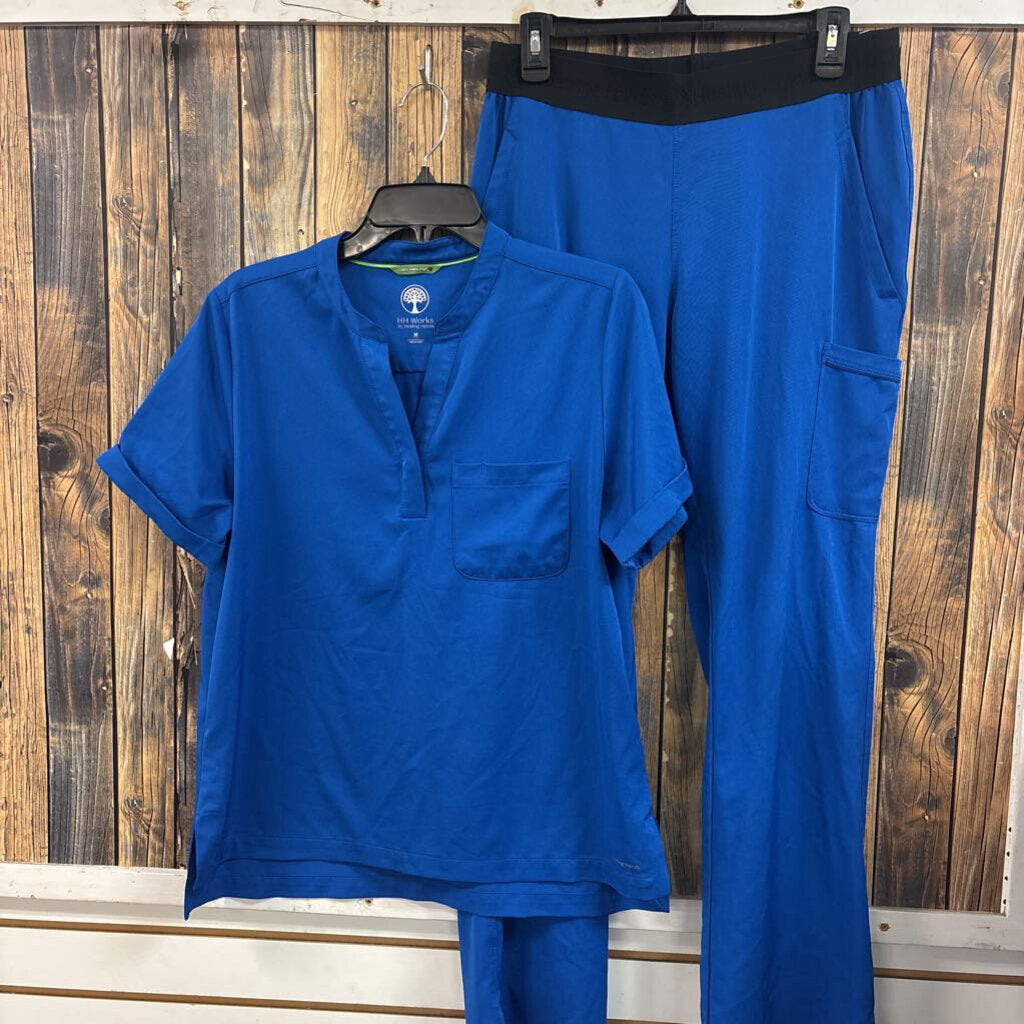 Healing Hands Blue Scrub Set, Womens M