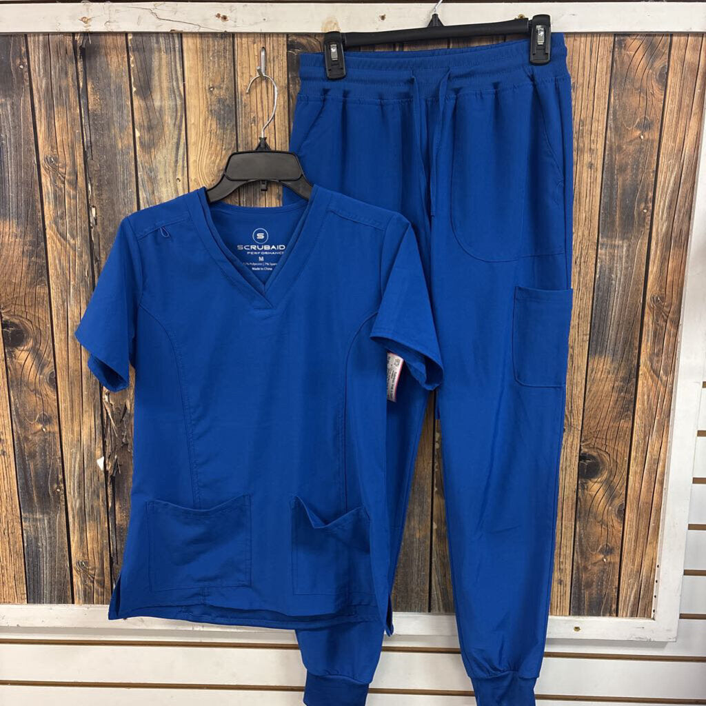 Scrub Aid Blue Scrub Set, Womens M