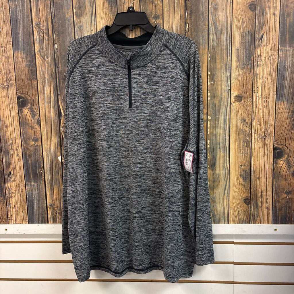 Under Armour Grey Marled Pullover, Mens 3X