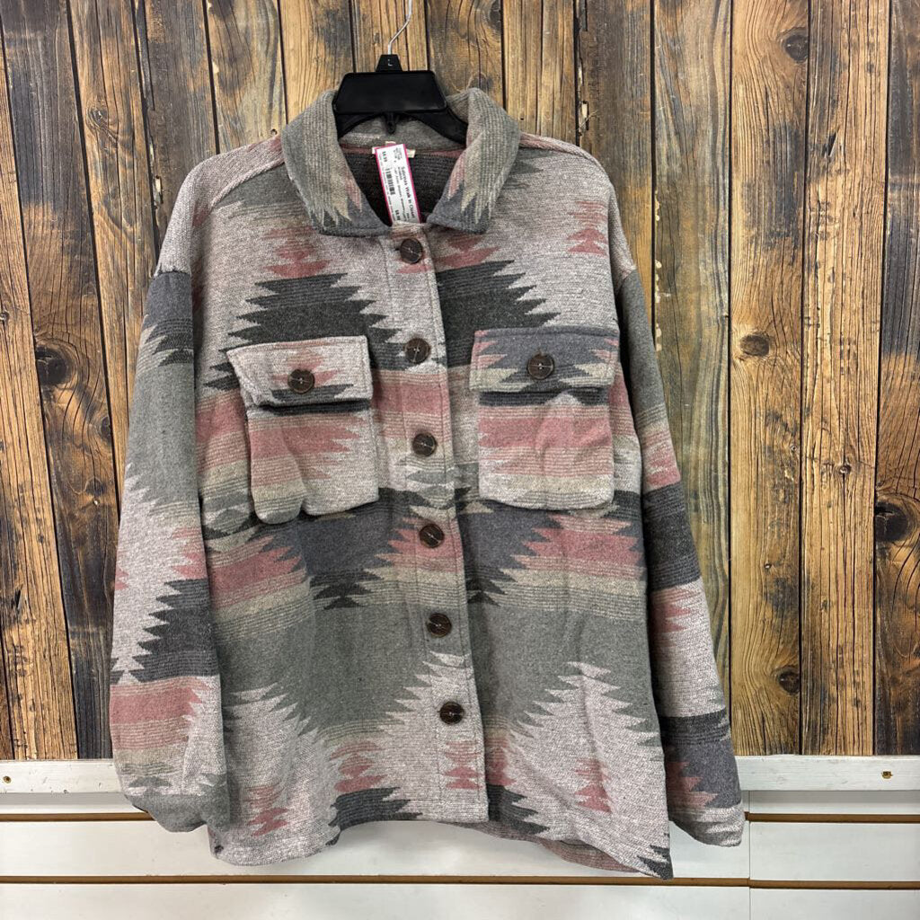 Jodifl Aztec Shacket, Womens L