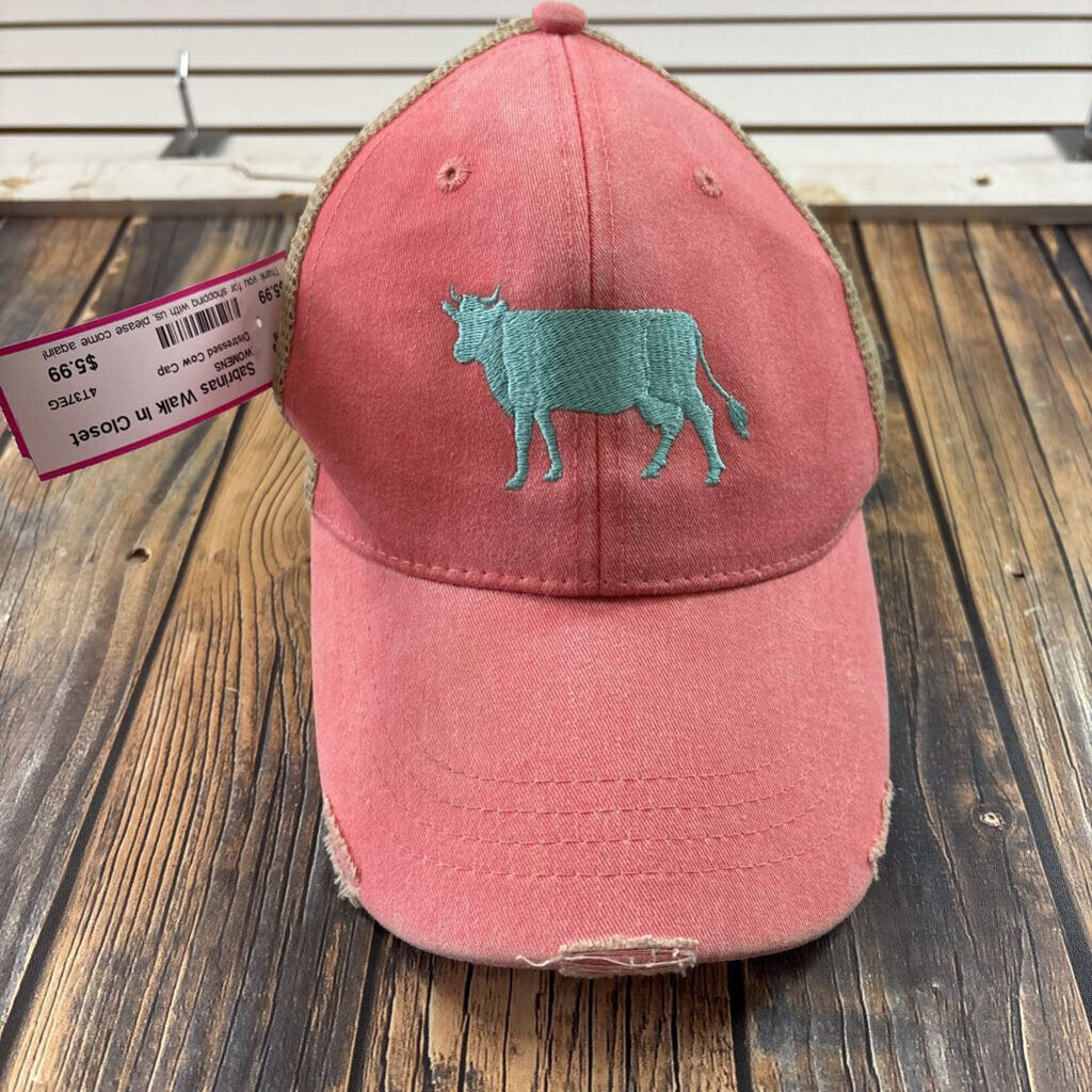 Distressed Cow Cap