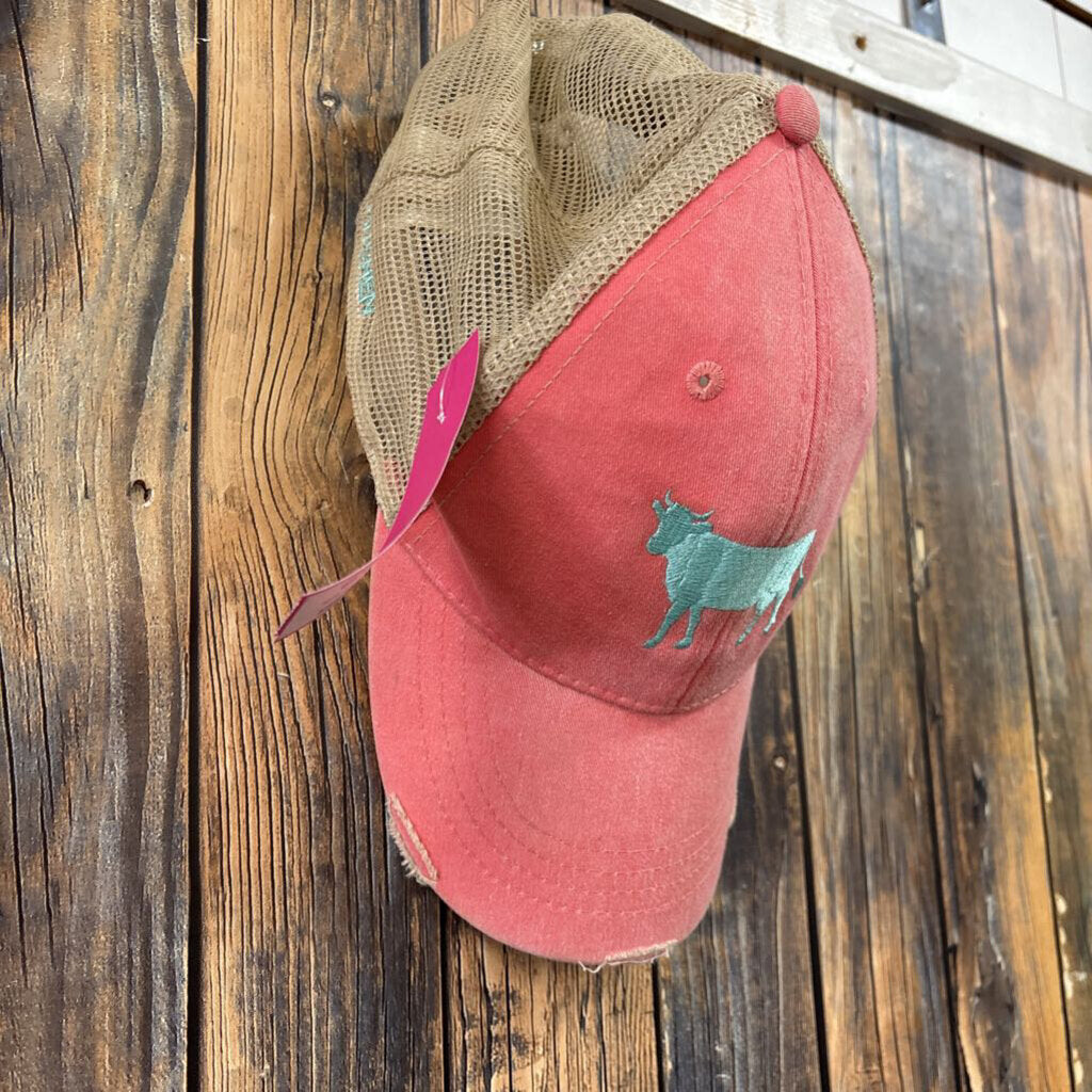 Distressed Cow Cap