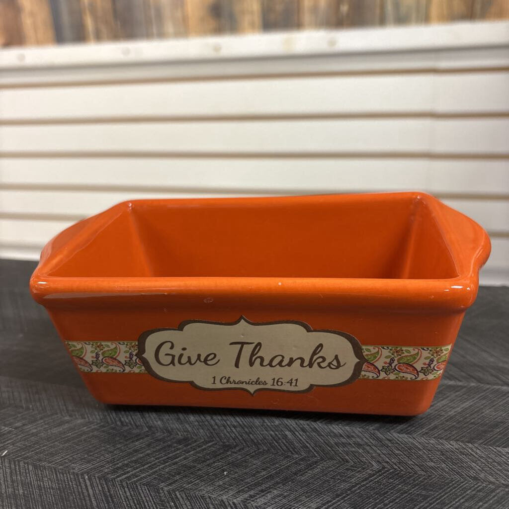 Give Thanks Dish, No Shipping 6.5x3.5in