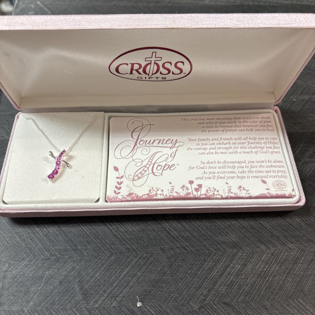 Pink Cross Necklace