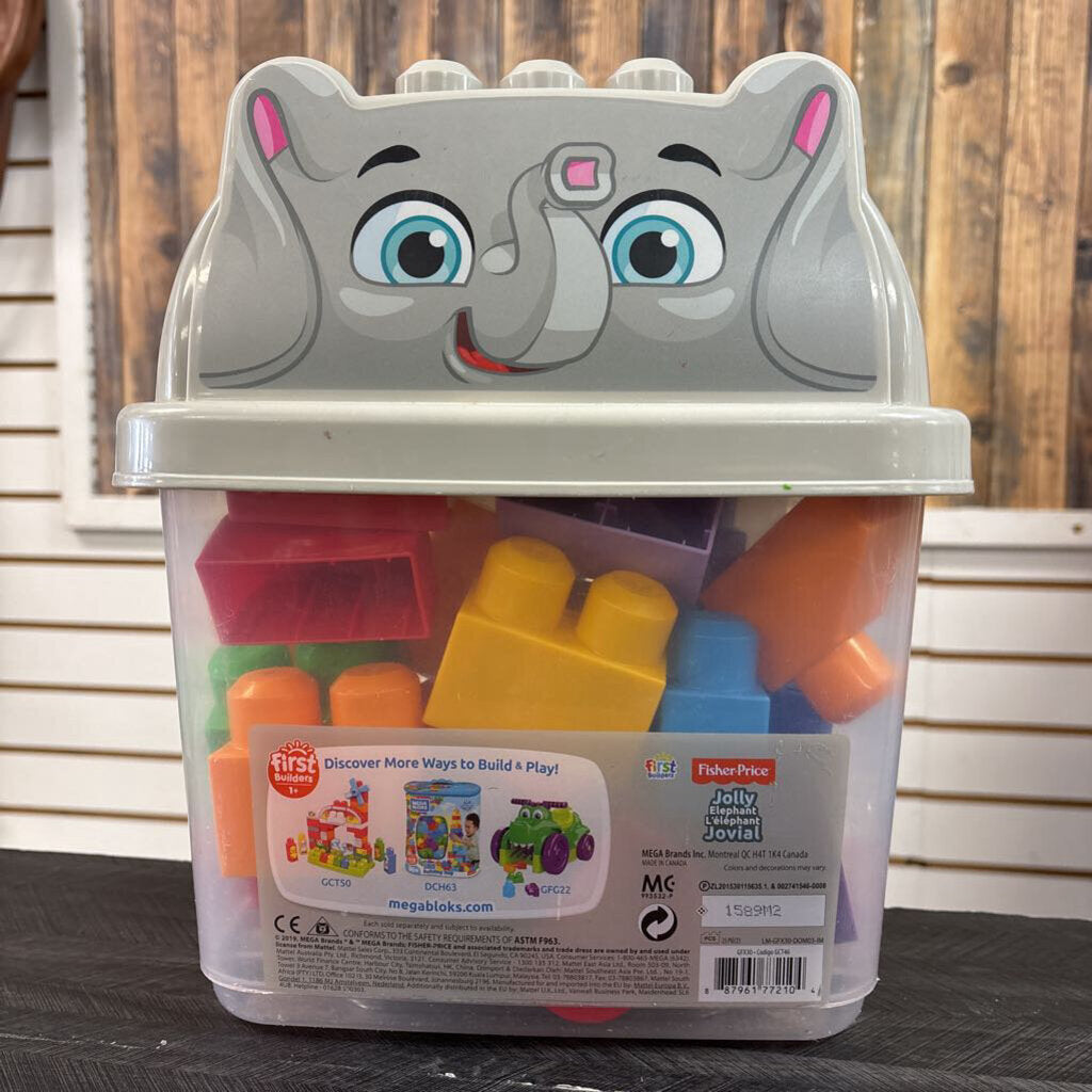 Fisher Price Jolly Elephant Building Blocks - NO SHIP