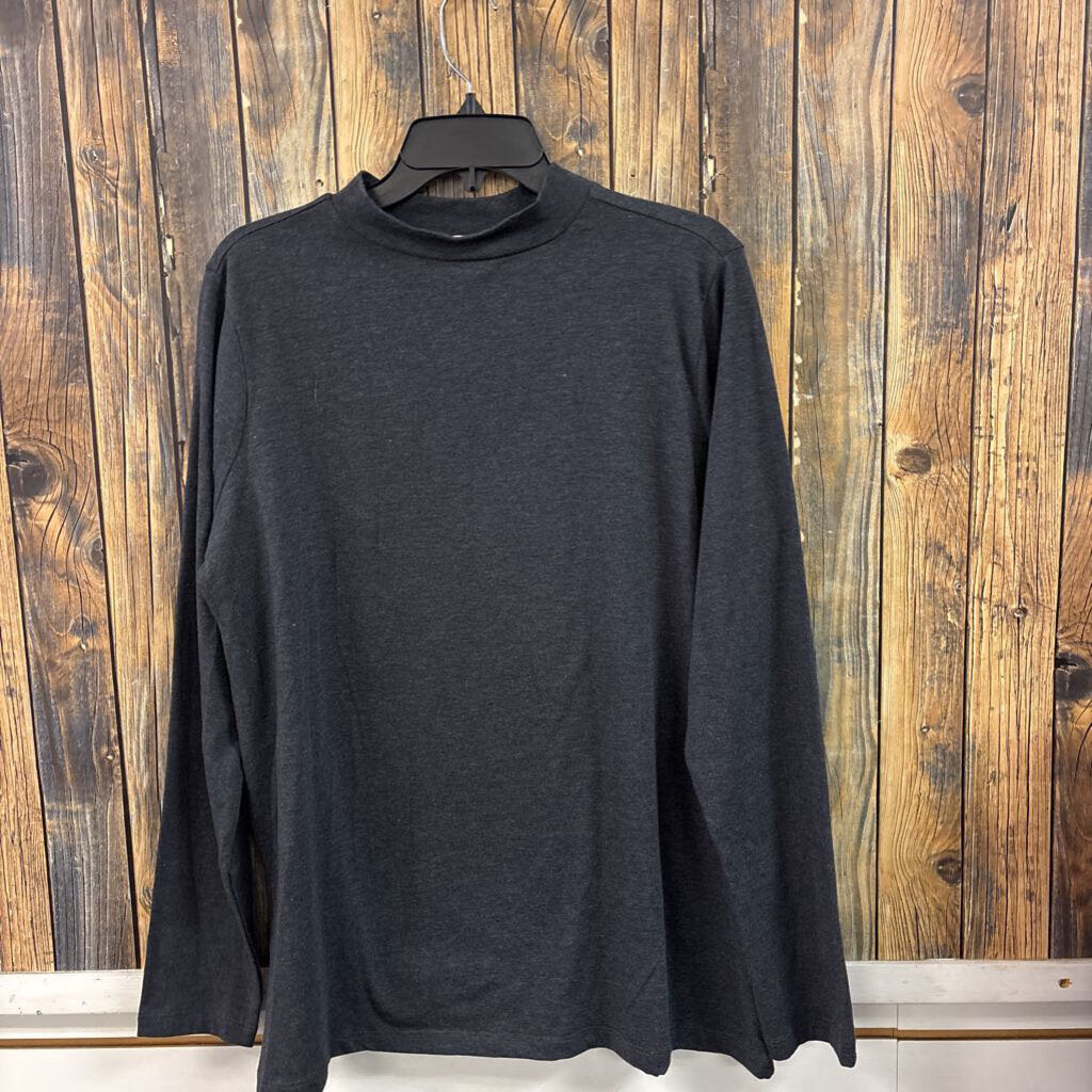 Zenana Grey Turtleneck, Womens 2X