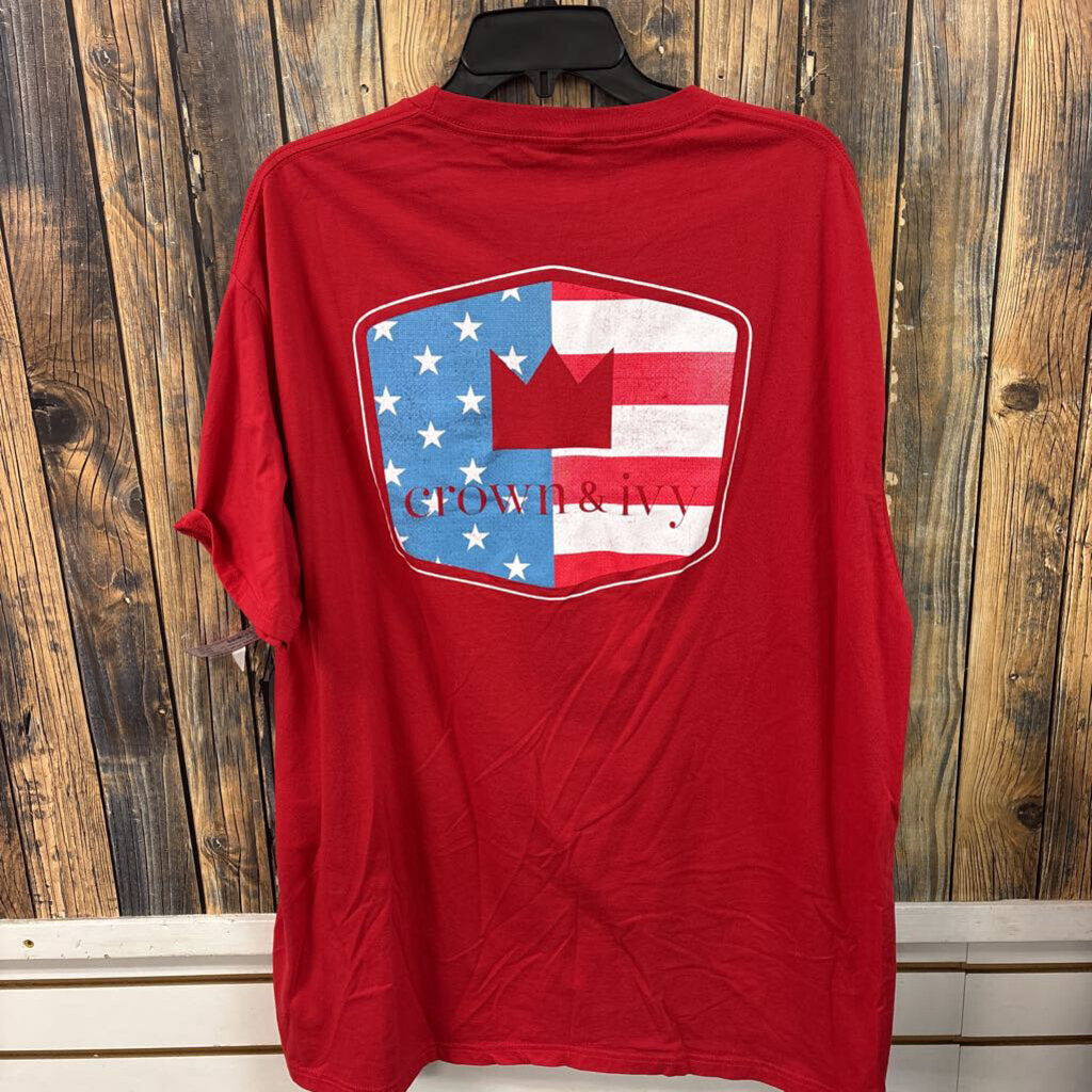 Crown & Ivy Patriotic Tee, Mens XL