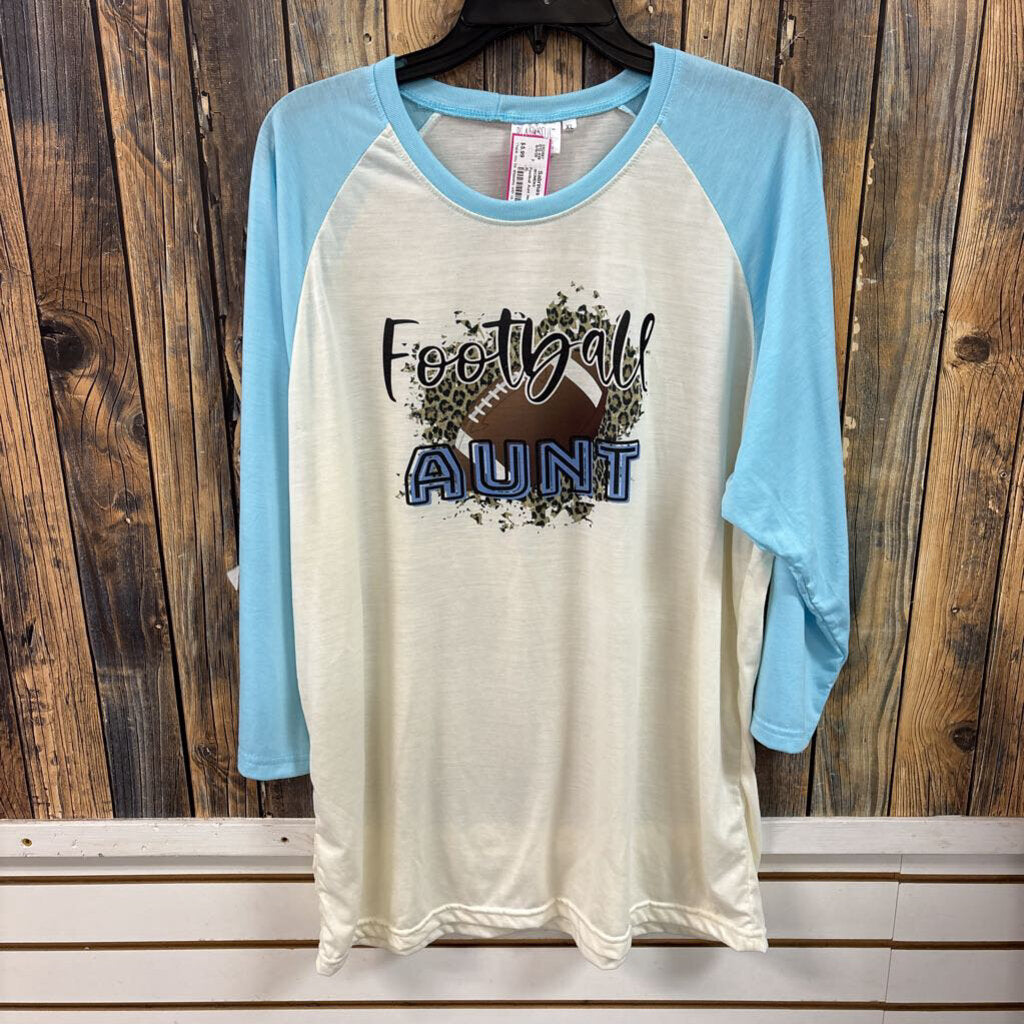 Football Aunt Henley, Womens XL