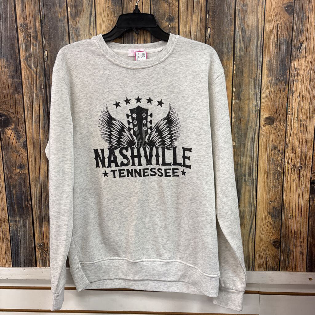 Pink Lily Nashville Tennessee Sweatshirt, Womens M