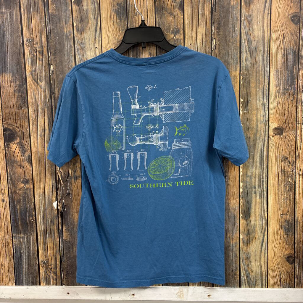 Southern Tide Blue Tee, Men's XS