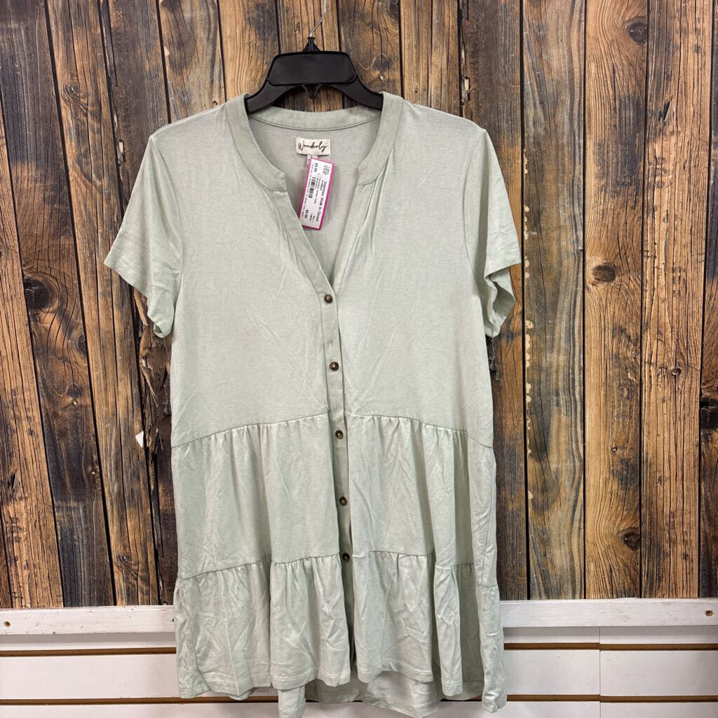 Wonderly Green Tunic, Womens L