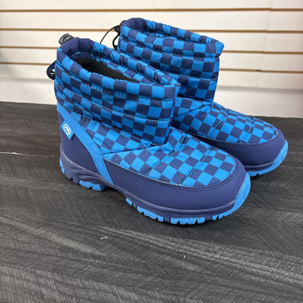NWT Blue Checkered Boots, Youth 3