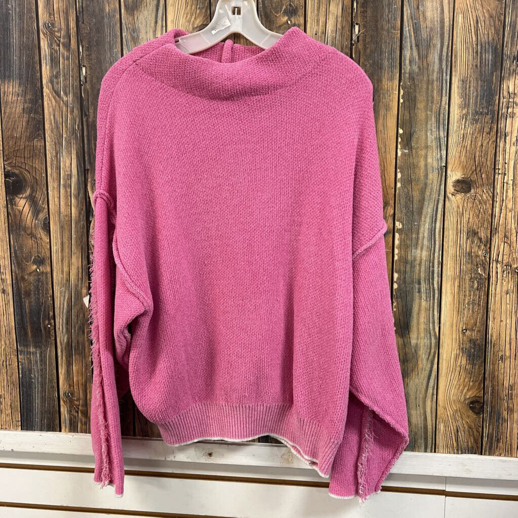 Zenana Pink Sweater, Womens S/M
