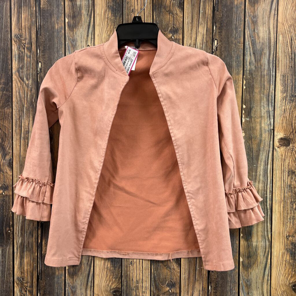 BMG Pink Ruffle Jacket, Girls 10/12