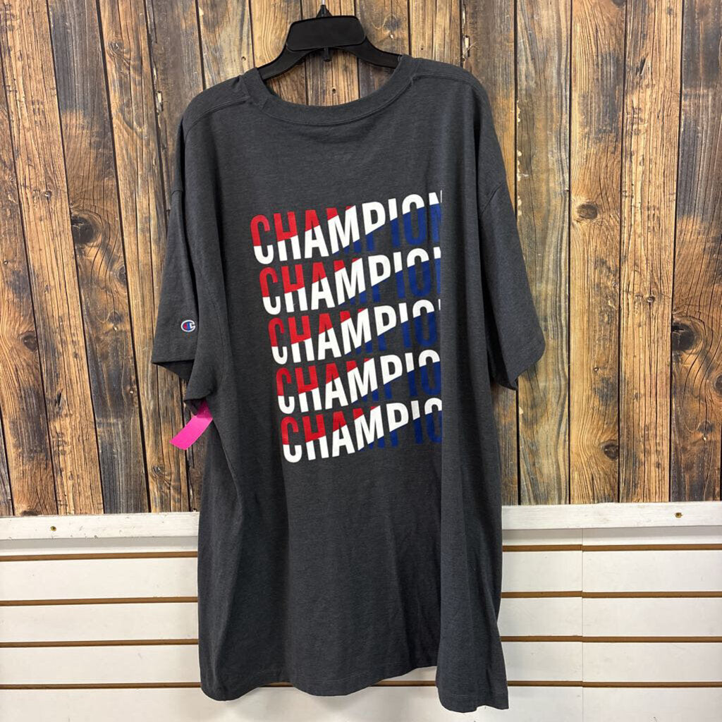 Champion Grey Tee, Mens 3X